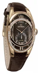 1668.2.1064 brown, pvd-r cz stones, brown leather