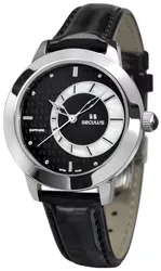 1671.2.1063 black mop, ss, black leather