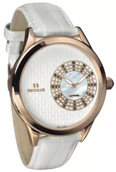 1672.2.1063 white mop, pvd-r crown onyx, white leather