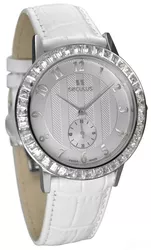 1675.2.1069 white, ss cz stones, white leather
