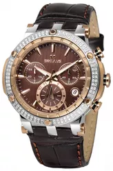 1682.2.503 brown, ss-r with stones, brown leather