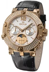 1690.5.706 white, pvd-r with stones, black leather