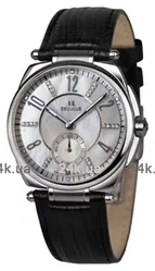 1700.8.1069 white-mop-cz, ss, black leather